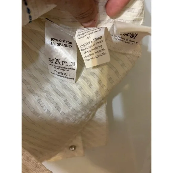 Roar Women Western Rocker Pearl Snap Shirt Large Embroidered Edgy Cowgirl Rodeo - Picture 9 of 11